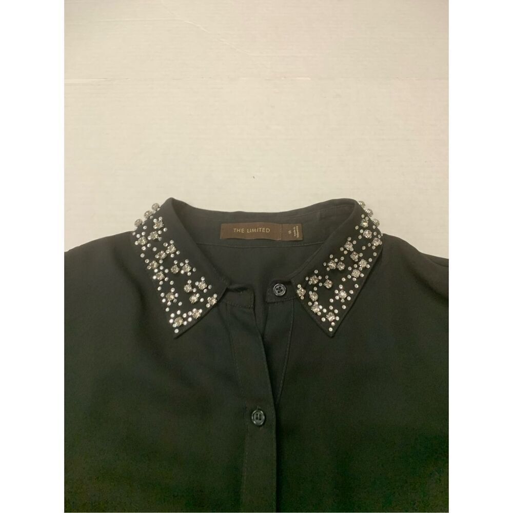Bling Collar Button Down Blouse - image 3